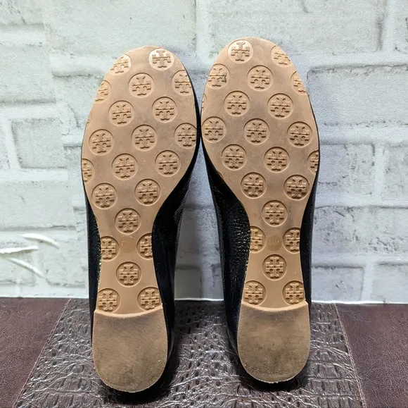 Tory Burch Reva Navy/Gold size 9.5