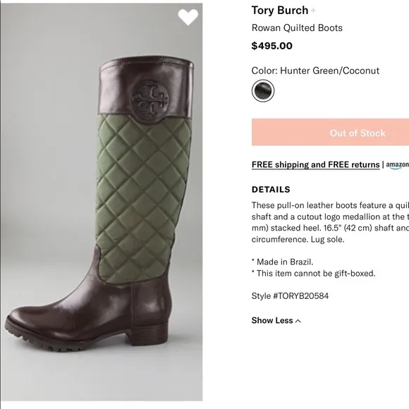 Tory Burch Rowan Quilted Boots