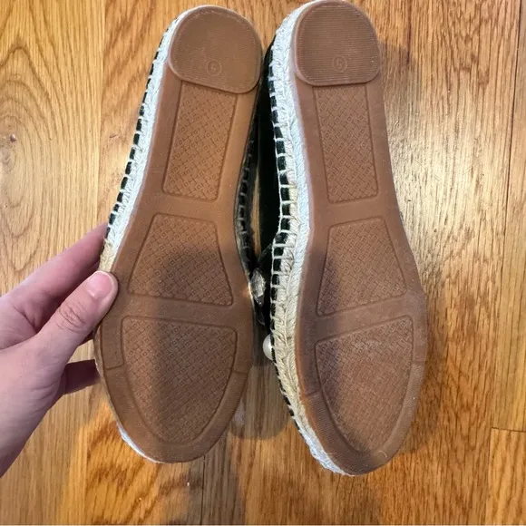 Tory Burch Vail Green Velvet Jewel Embellishment Crystal Pearl Espadrille 5