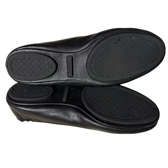 Tory Burch Women’s Leather Minnie Travel Ballet Flats Size 7