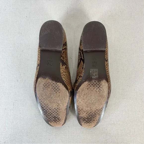 Tory Burch~Women’s “Roccia” Python Gemini‎ Link Leather Loafers/Flats~Sz 10.5