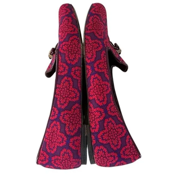 Tory Burch Red &amp; Purple Loafers MI Brazil EUC 9.5