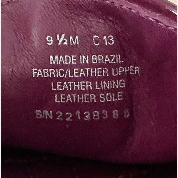 Tory Burch Red &amp; Purple Loafers MI Brazil EUC 9.5