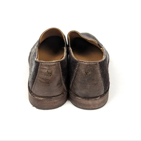 Trask Brown Genuine Calf Hair Ali Flat Loafers