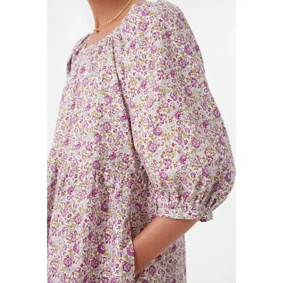 Tuckernuck Hyacinth House Floral Huckleberry Mini Dress Womens Large NWOT $148