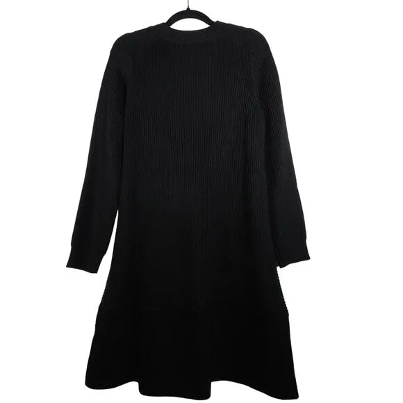 Tuckernuck Pomander Place Black Ainsley Dress Retro Mod Chunky Knit Large 1122