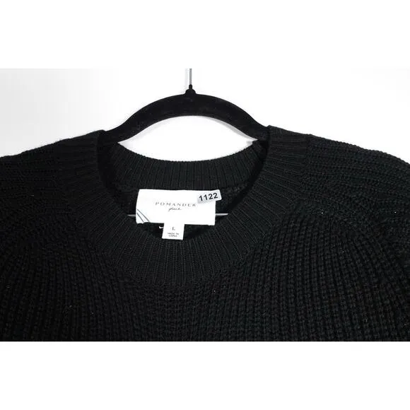 Tuckernuck Pomander Place Black Ainsley Dress Retro Mod Chunky Knit Large 1122