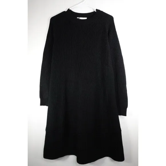 Tuckernuck Pomander Place Black Ainsley Dress Retro Mod Chunky Knit Size XL EUC