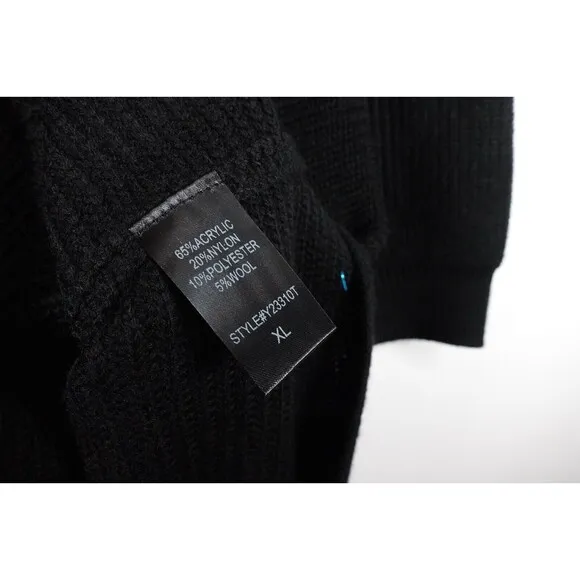 Tuckernuck Pomander Place Black Ainsley Dress Retro Mod Chunky Knit Size XL EUC