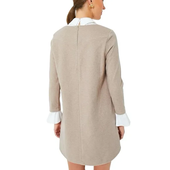 Tuckernuck Sandwhisp Dakota Dress Small Camel/White