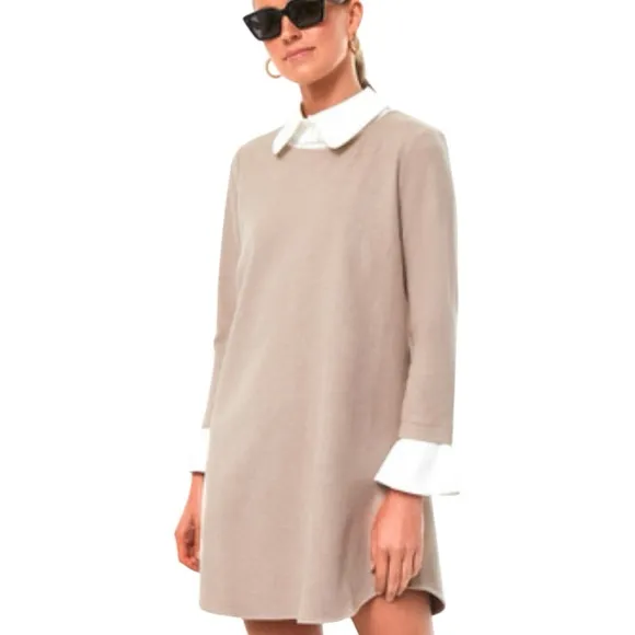 Tuckernuck Sandwhisp Dakota Dress Small Camel/White