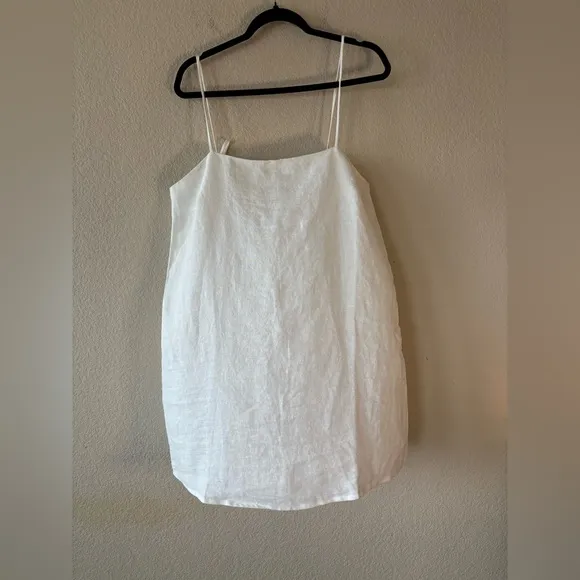 Tuckernuck White Linen Lea Dress L NWOT