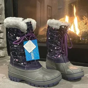 Tundra Perth Water resistant Thermolite insulation, zip up faux fur snow boots 4