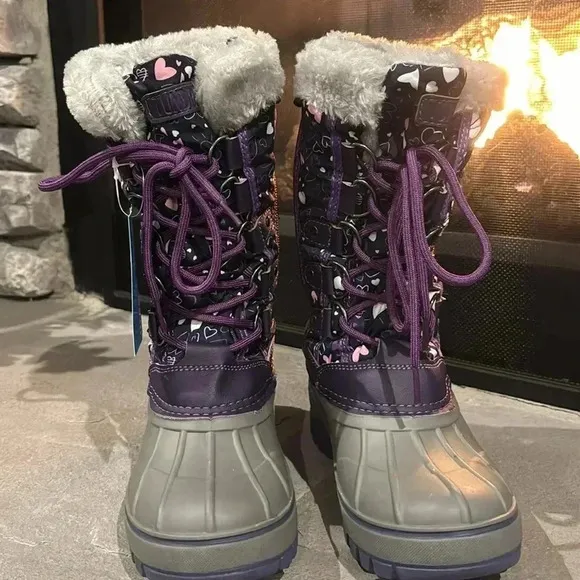 Tundra Perth Water resistant Thermolite insulation, zip up faux fur snow boots 4