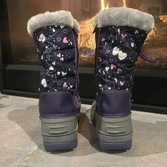 Tundra Perth Water resistant Thermolite insulation, zip up faux fur snow boots 4
