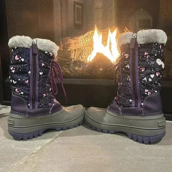 Tundra Perth Water resistant Thermolite insulation, zip up faux fur snow boots 4