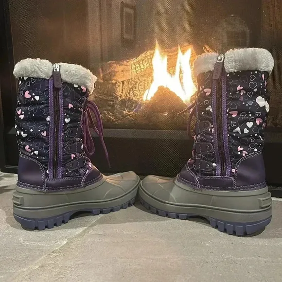 Tundra Perth Water resistant Thermolite insulation, zip up faux fur snow boots-5