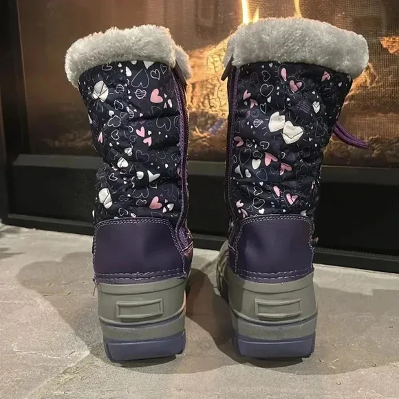 Tundra Perth Water resistant Thermolite insulation, zip up faux fur snow boots-5