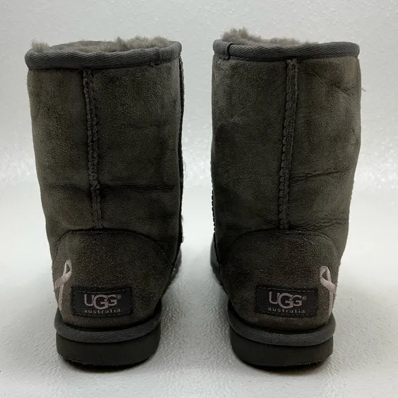 UGG 3410 Women's Winter Boots Classic Short Cancer Awareness Size 5