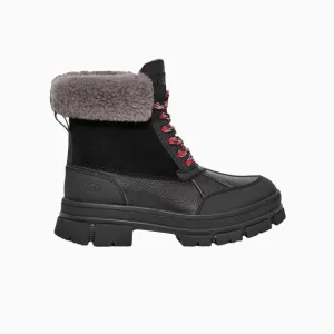 UGG ASHTON ADDIE BLACK LEATHER WATERPROOF WINTER WOMEN'S BOOTS SIZE US 7