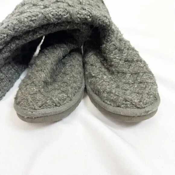 UGG Australia Classic Sweater‎ Knit Lattice Wool Cardy Boots Gray Size 7