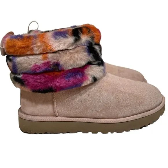 UGG Boots/ W Fluff Mini Quilted Mottle