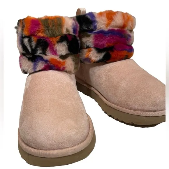 UGG Boots/ W Fluff Mini Quilted Mottle