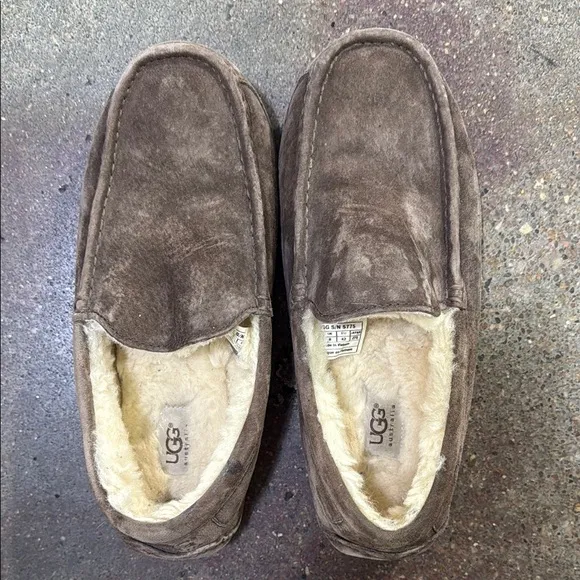 UGG Brown Suede Slip-On Loafers