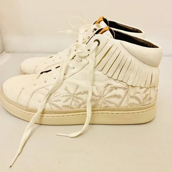 Ugg Cali High Fringe Leather Fashion Sneakers