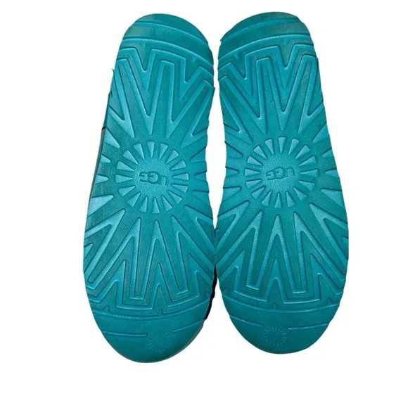UGG Classic Mini Waterproof Clear Boots in Blue Teal Size 11