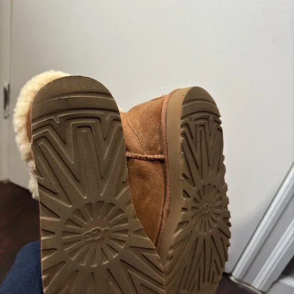 UGG Classic Tall II Fur Lined Tan Suede Brown Boots Sz 9