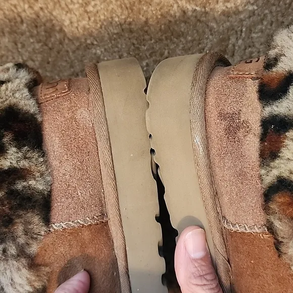 UGG Fluff Mini Quilted Leopard Boots