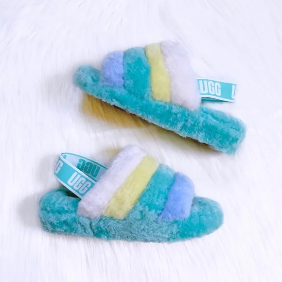 UGG Fluff Yeah Slide In Tide Pool Multi