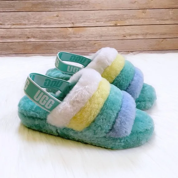 UGG Fluff Yeah Slide In Tide Pool Multi
