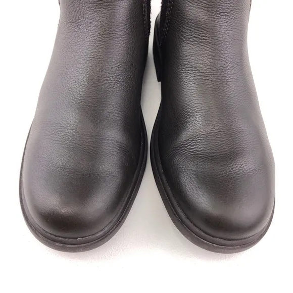 UGG Harrison Brown Leather Moto Boots 7.5