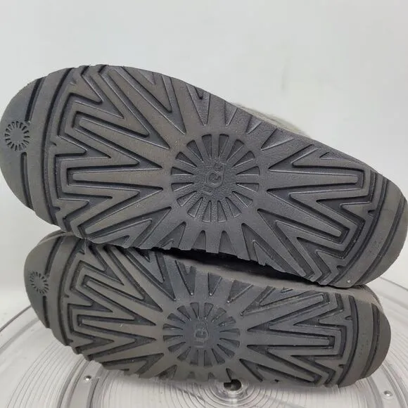 UGG Isla Knit Heathered Grey Winter Boots Womens Size 5 EUR 36 Pull on Mid Calf