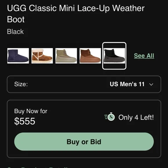 UGG Mini Mod Boots Men’s size 8