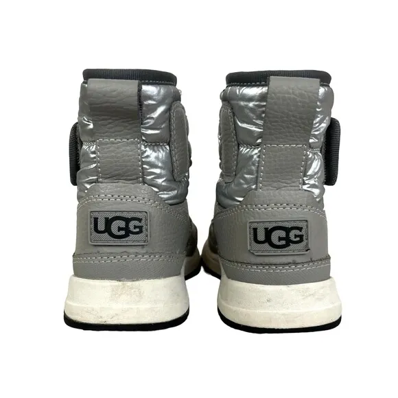 UGG Toddlers' Taney Weather Metallic Boots  Size 6  Silver Winter Snow Boots