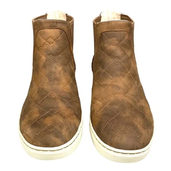 UGG Women’s Hollyn Deco Quilted Brown Slip On Ankle Boots Size US 9