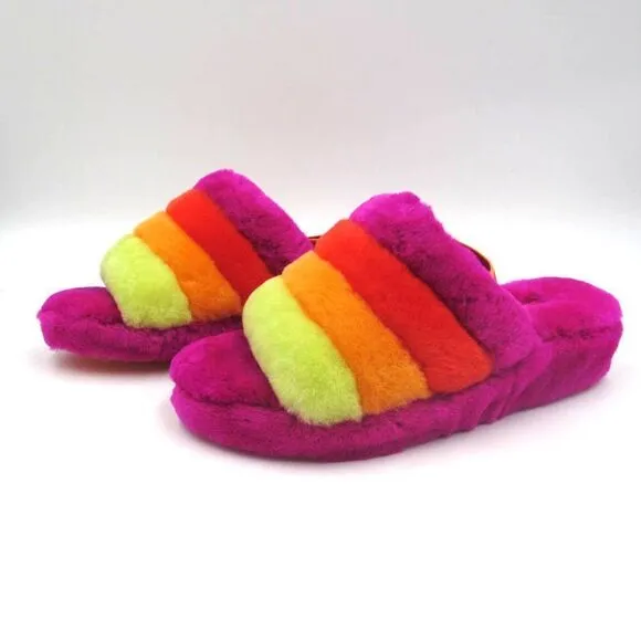 UGG FLUFF YEAH WOMEN'S SLIPPER SANDALS SLIDES SZ 8