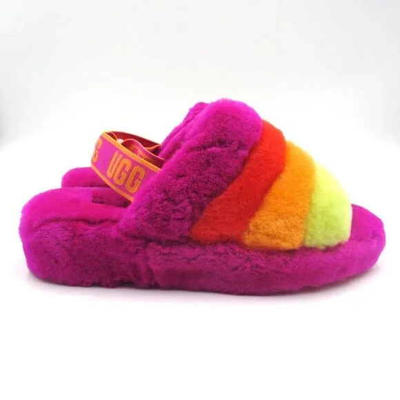 UGG FLUFF YEAH WOMEN'S SLIPPER SANDALS SLIDES SZ 8