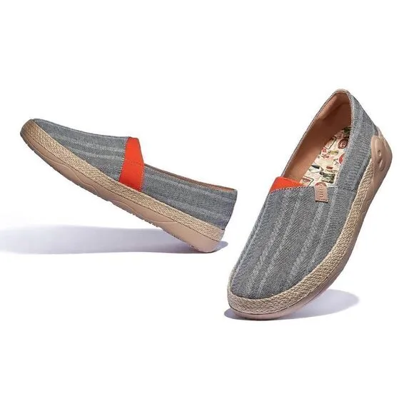 UIN Men's Espadrilles Walking Casual Loafers Travel Shoes Marbella (Galaxy Grey)