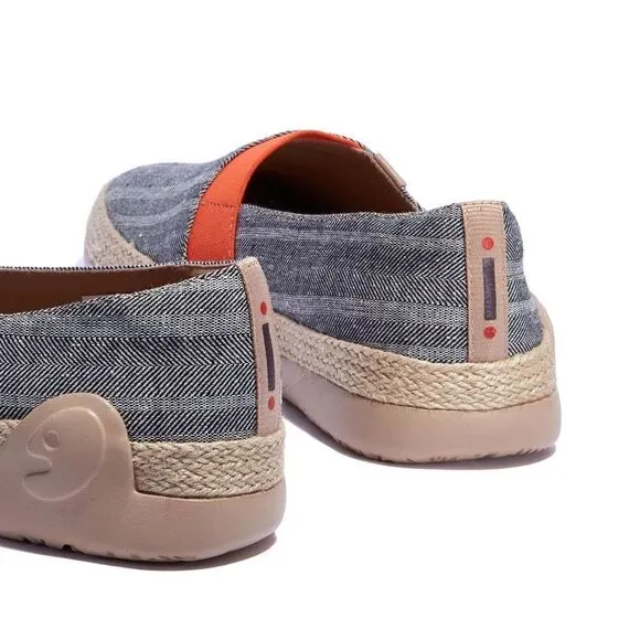 UIN Men's Espadrilles Walking Casual Loafers Travel Shoes Marbella (Galaxy Grey)