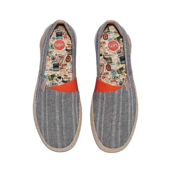 UIN Men's Espadrilles Walking Casual Loafers Travel Shoes Marbella (Galaxy Grey)