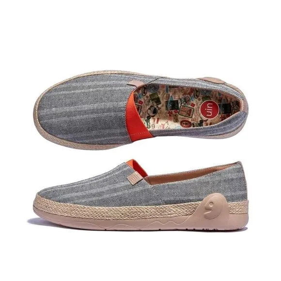 UIN Men's Espadrilles Walking Casual Loafers Travel Shoes Marbella (Galaxy Grey)