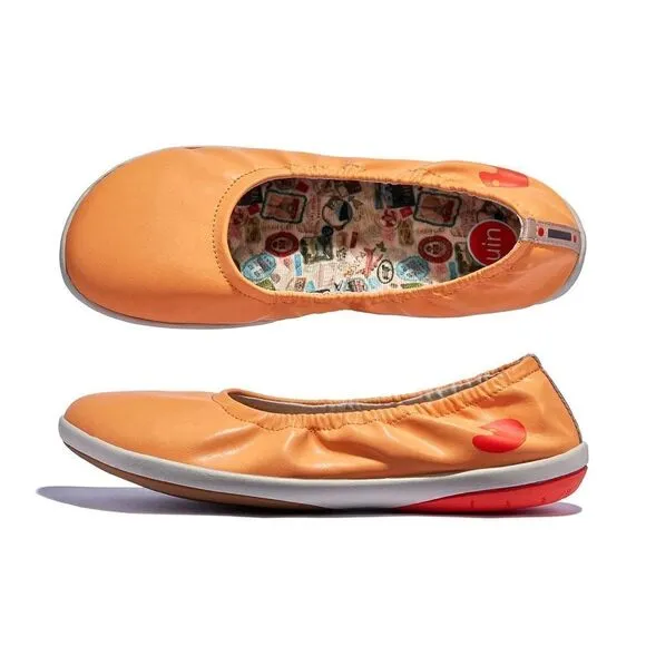 UIN Women's Ballet Flats Round Toe Casual Shoes (Mock Orange Illetes IV)