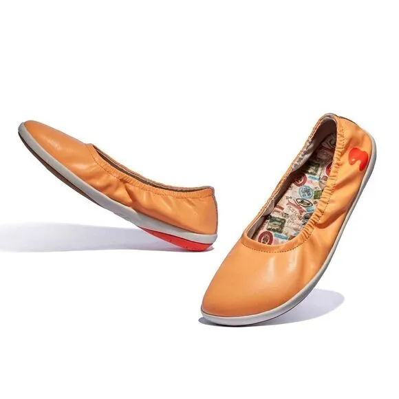 UIN Women's Ballet Flats Round Toe Casual Shoes (Mock Orange Illetes IV)