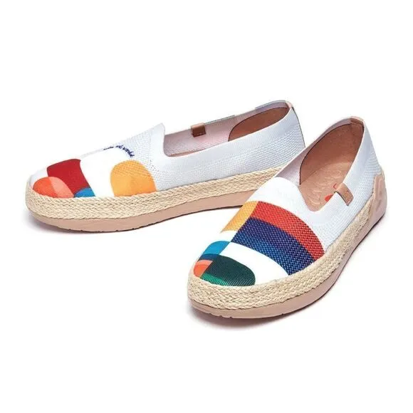 UIN Women's Espadrilles Knitted Walking Casual Shoes Marbella (Hold that Color)