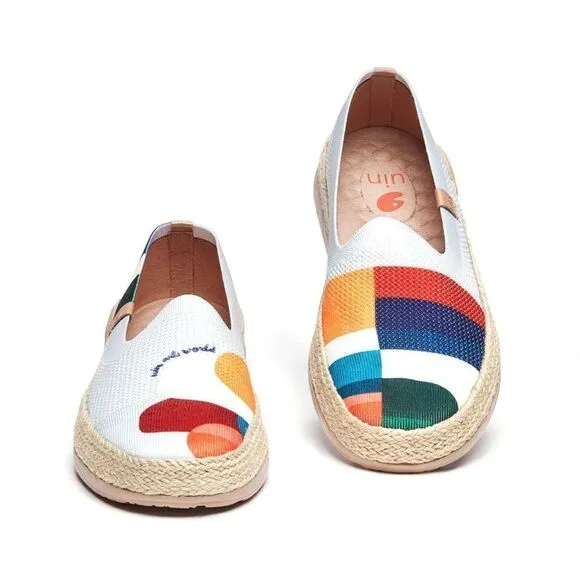 UIN Women's Espadrilles Knitted Walking Casual Shoes Marbella (Hold that Color)