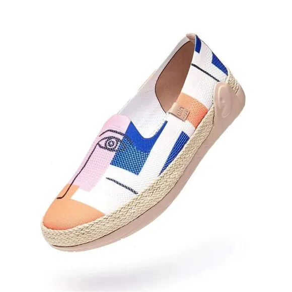 UIN Women's Espadrilles Knitted Walking Casual Shoes  (Look at Me Marbella)